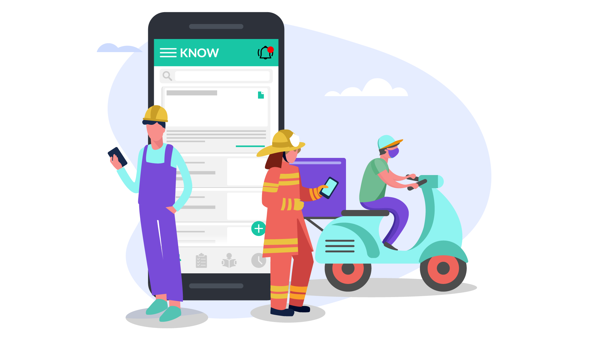 KNOW App Landing Illustration