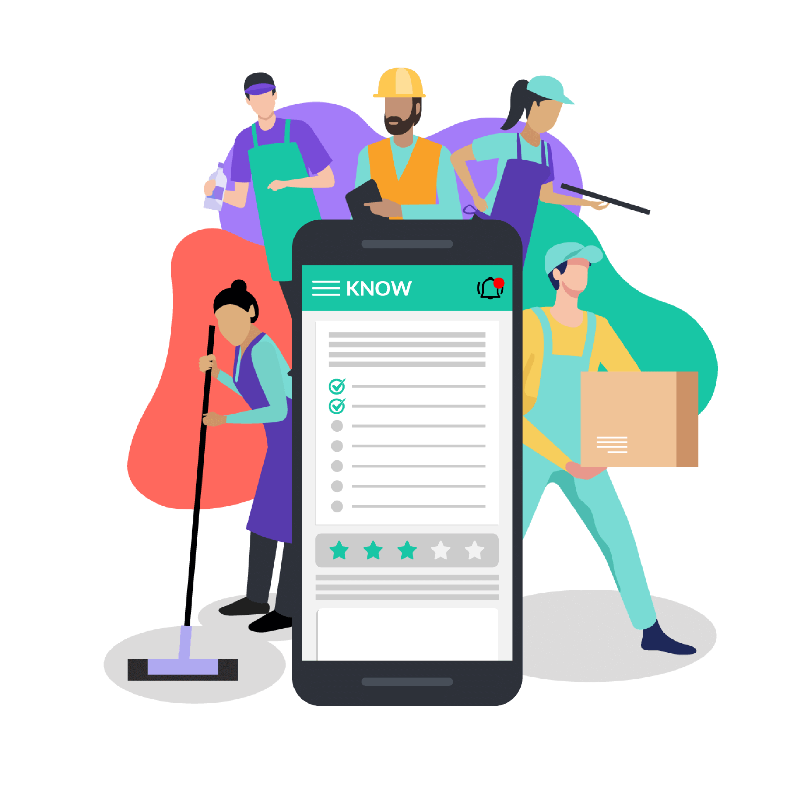 Checklist Software App Illustration