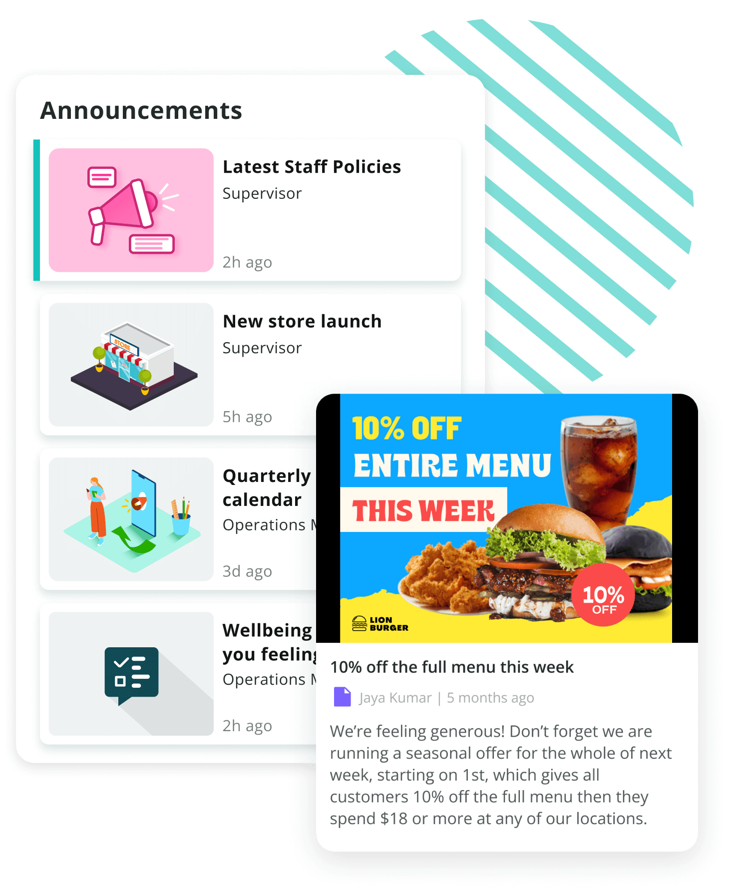 Announcements Screengrab