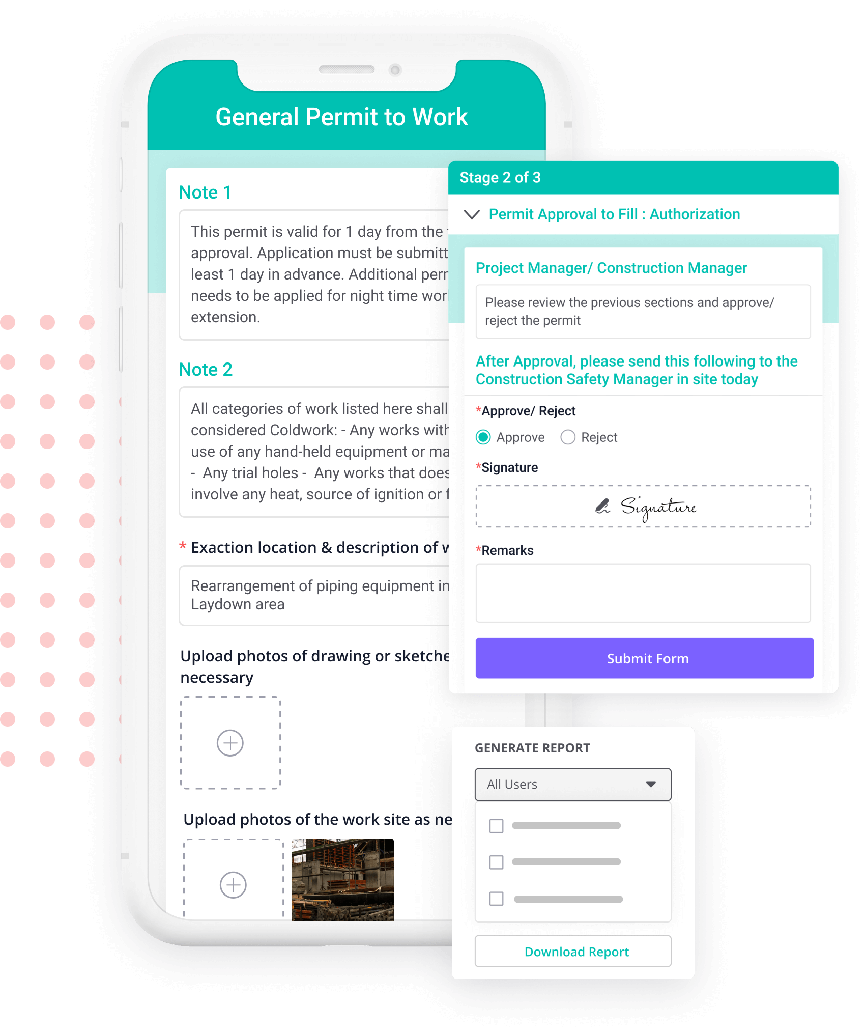 Safety Management Forms Screen Grab