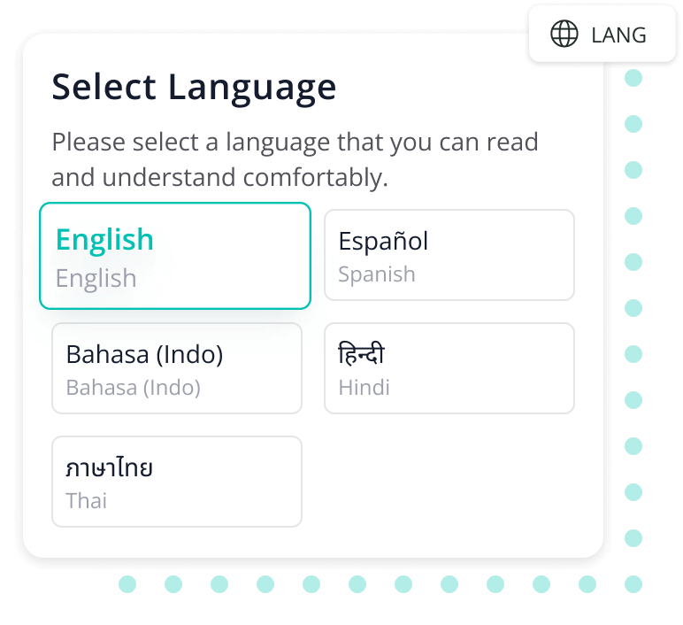 LMS Language Selector Screengrab